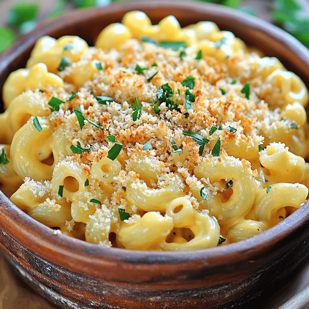 To make Instant Pot Mac & Cheese, you need a few simple ingredients. You will need 8 ounces of elbow macaroni and 4 cups of vegetable broth. For a creamy mac and cheese, grab 2 cups of shredded sharp cheddar and 1 cup of shredded Gruyère cheese. You will also need 1 cup of heavy cream, 4 cloves of minced garlic, and 2 tablespoons of truffle oil. The spices include 1 teaspoon each of garlic powder, onion powder, and Dijon mustard. Don