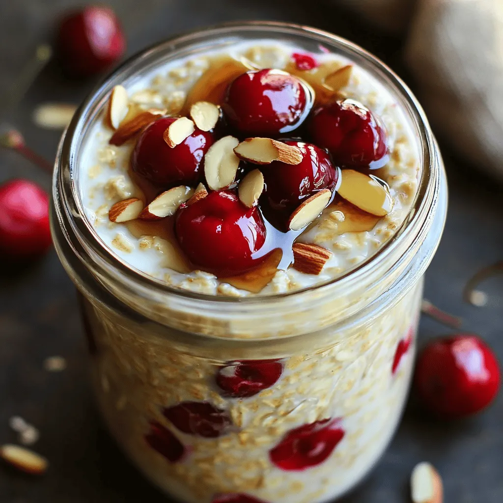 Cherry Almond Overnight Oats Easy and Tasty Recipe