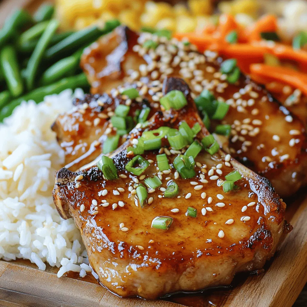 To make a great honey garlic pork chops recipe, you need fresh ingredients. Start with four bone-in pork chops. They should be about one inch thick. Bone-in chops stay juicy and tender.