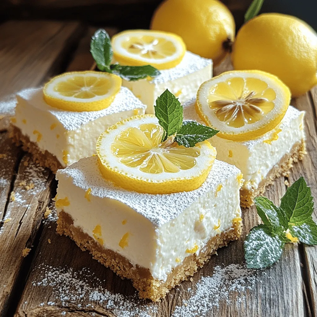 Lemon cheesecake squares are a twist on classic cheesecake. They combine creamy lemon filling with a crunchy graham cracker crust. This mix gives you a dessert that is both rich and refreshing. I love how the tartness of lemon brightens the creamy texture. The unique flavor makes them perfect for any occasion.