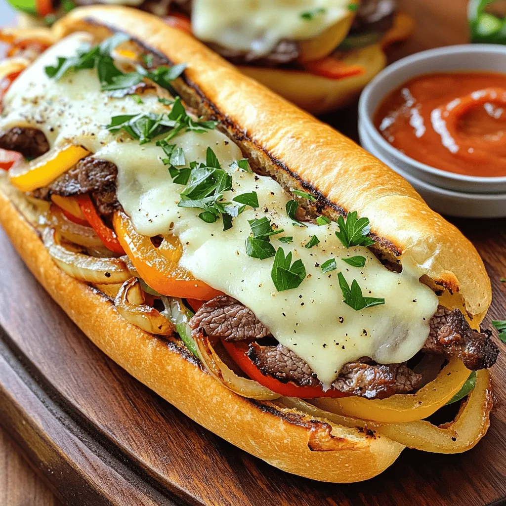 To make the best garlic Philly cheesesteak bread, you need a few key ingredients. The main star is the hoagie roll. I recommend using a large Italian hoagie roll. It holds all the goodness well.