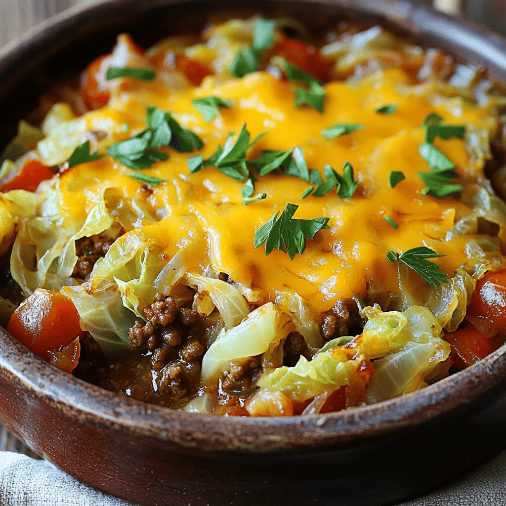 Comforting Cabbage and Ground Beef Casserole Delight