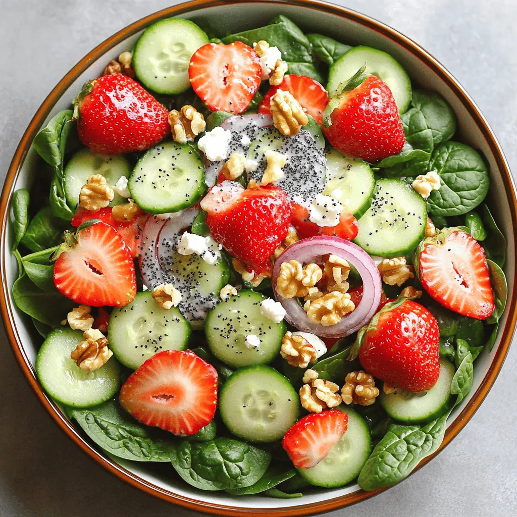 Strawberry Spinach Salad With Poppy Dressing Delight