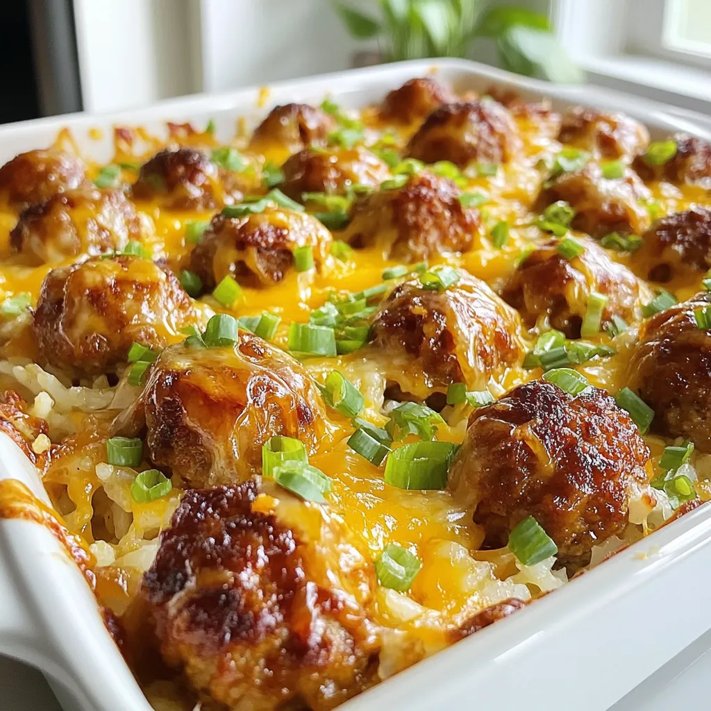 Honey Garlic Meatball Rice Bake Savory and Simple Dish