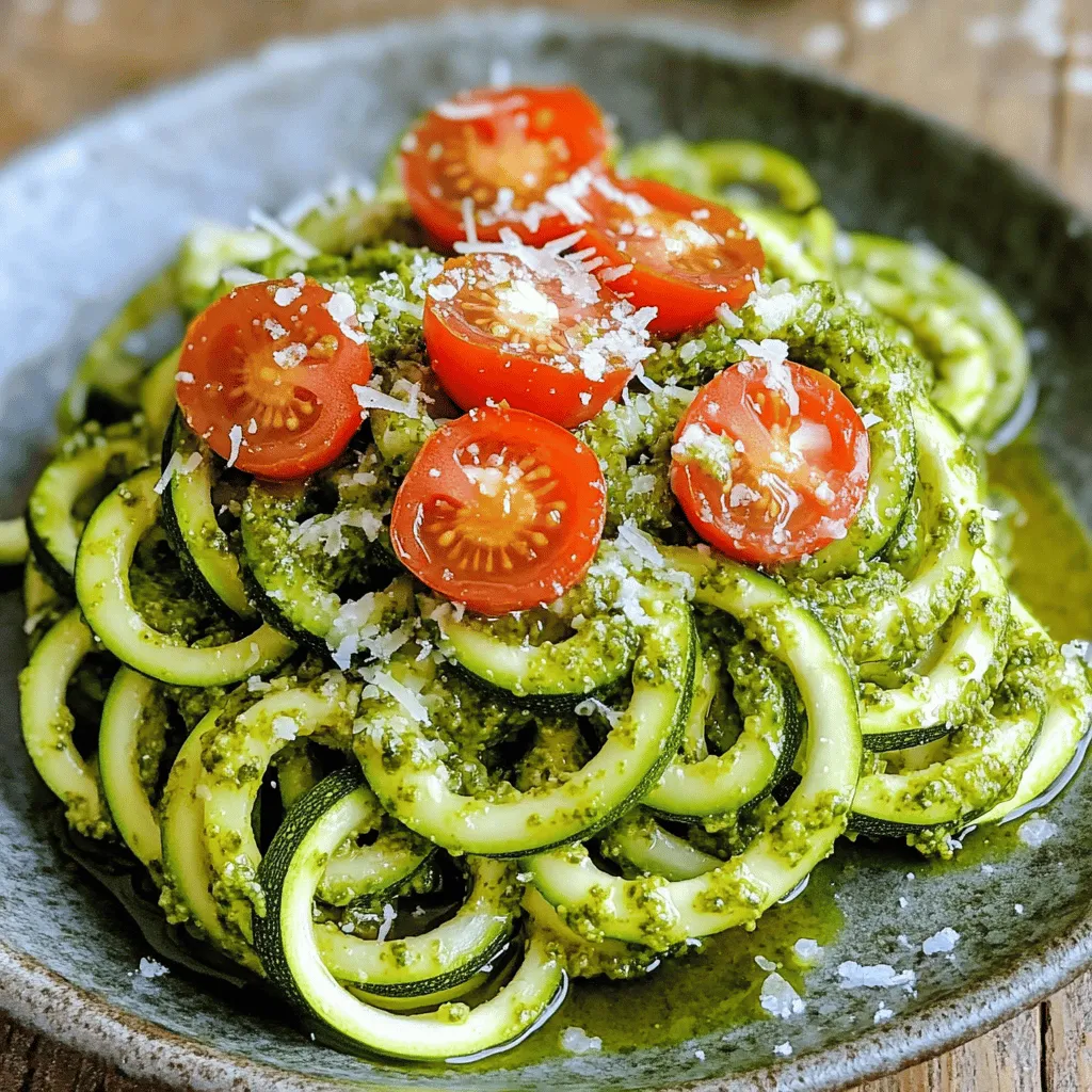 Pesto Zucchini Noodles Flavorful and Easy Dish