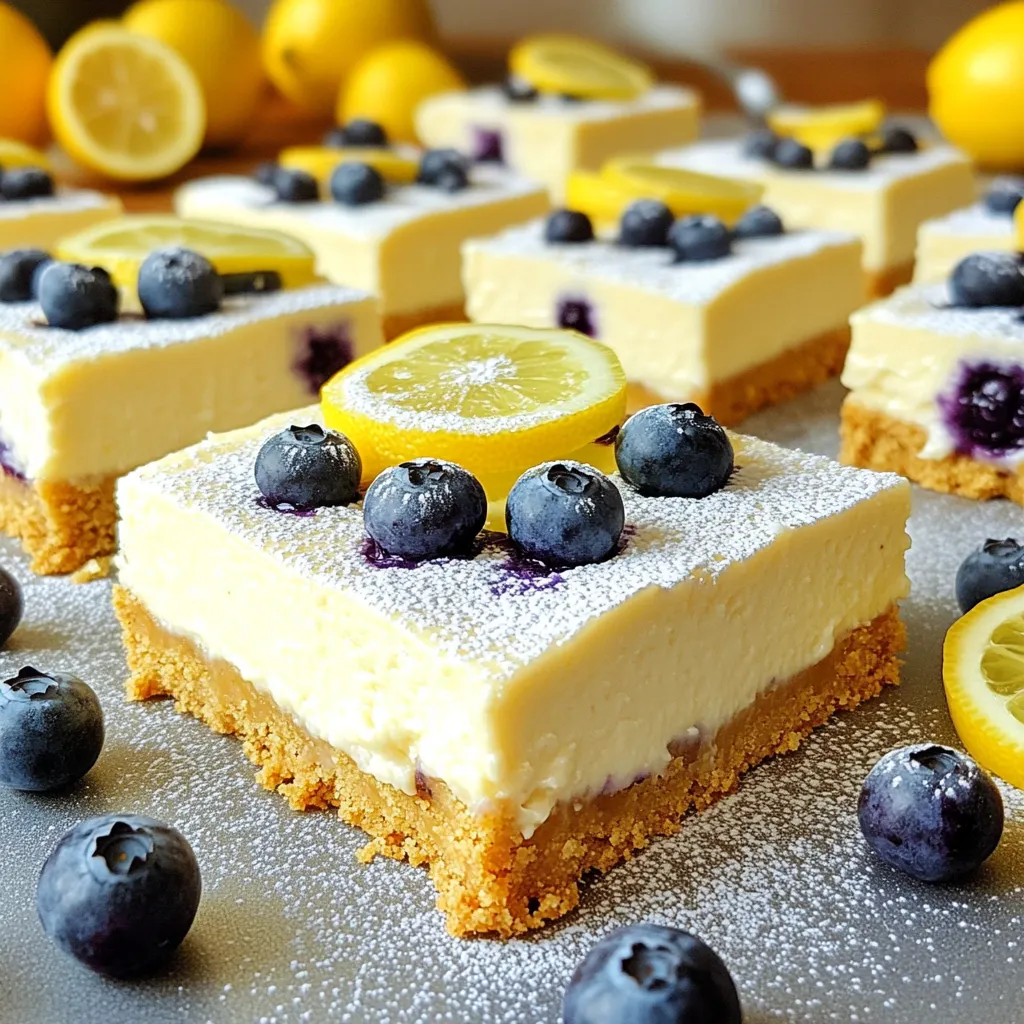 Lemon Blueberry Cheesecake Bars Delicious and Easy Recipe