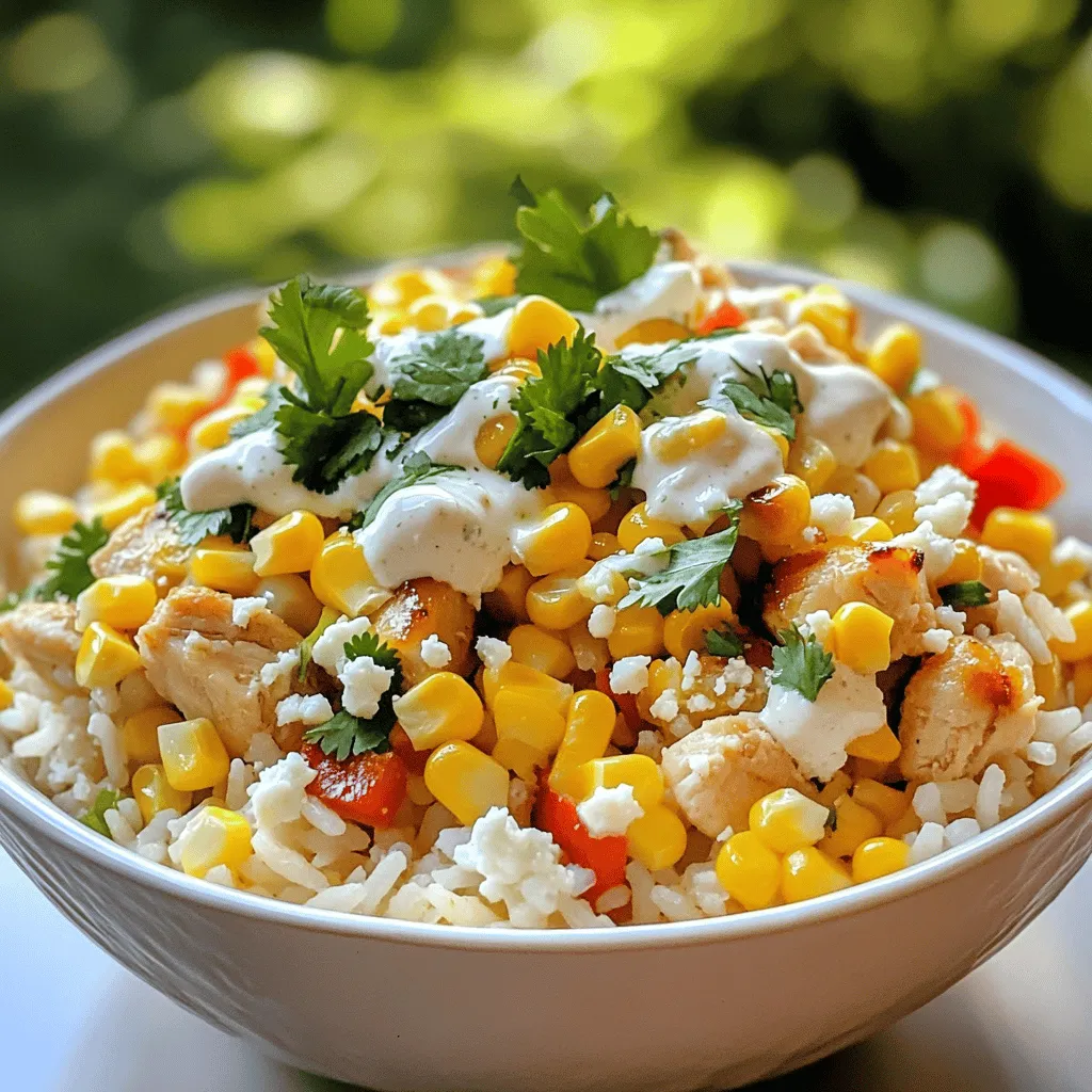 Street Corn Chicken Rice Bowl Flavorful Meal Idea