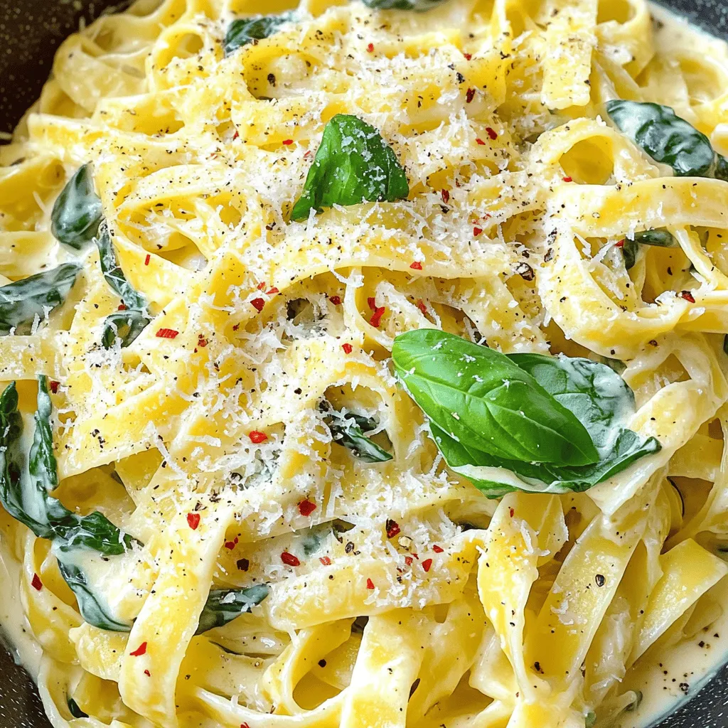 Creamy Garlic Pasta with Spinach Flavors You Love