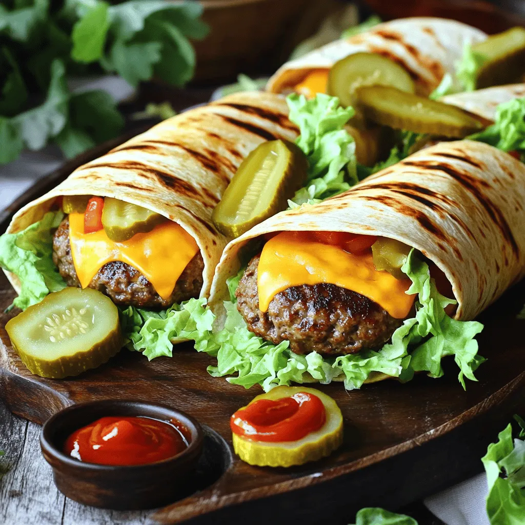 Grilled Cheeseburger Wraps Tasty and Quick Family Meal