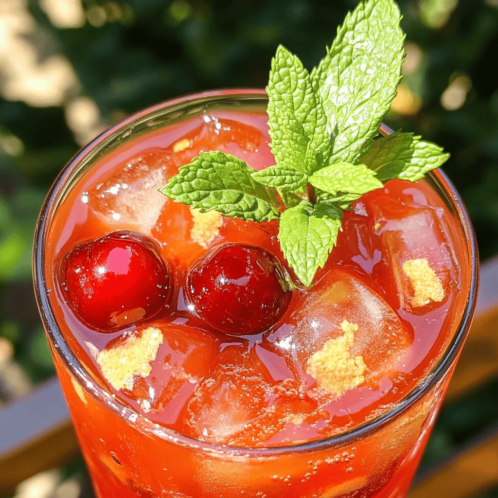 Sweet &#038; Spicy Cherry Ginger Iced Tea Recipe Delight
