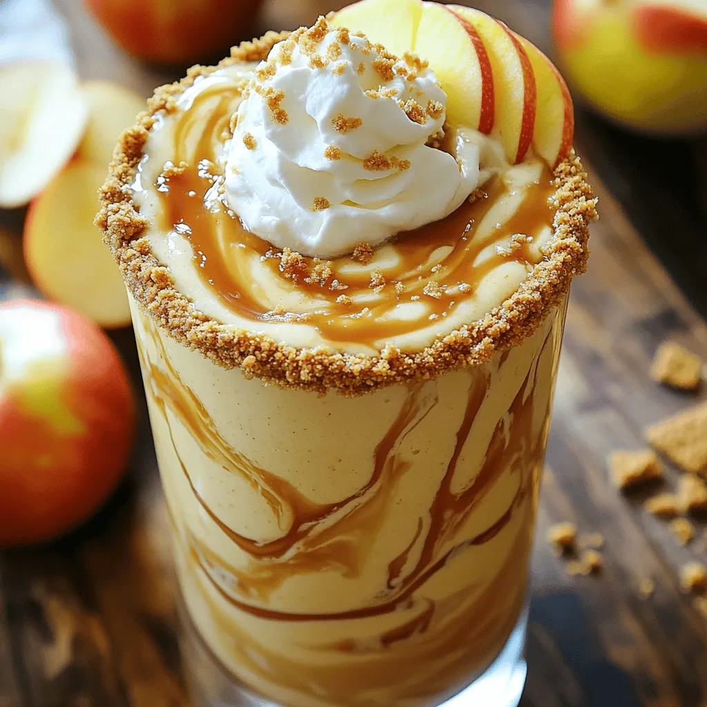 To create a Caramel Apple Pie Milkshake, you need a few key ingredients. Start with 2 cups of vanilla ice cream. This gives the shake a rich and creamy base. Next, add 1 cup of whole milk to keep it smooth. For the apple pie flavor, use 1 cup of apple pie filling. You can buy this or make it at home.
