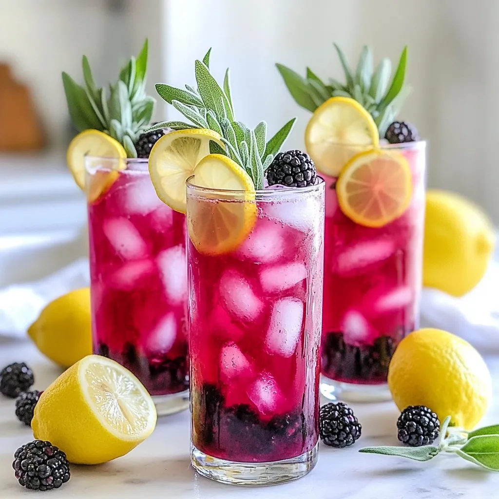 Blackberry Sage Lemonade Refreshing Summer Drink