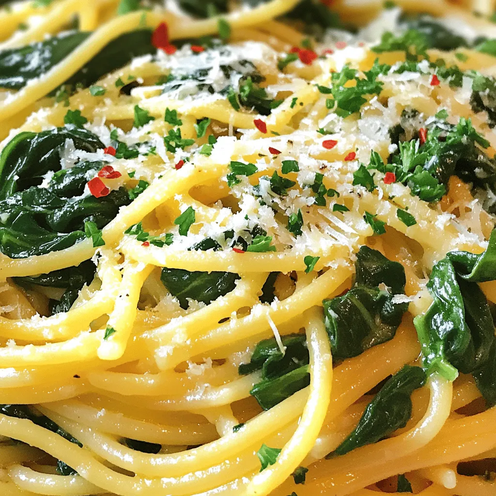 Garlic Butter Pasta with Spinach Flavorful Delight