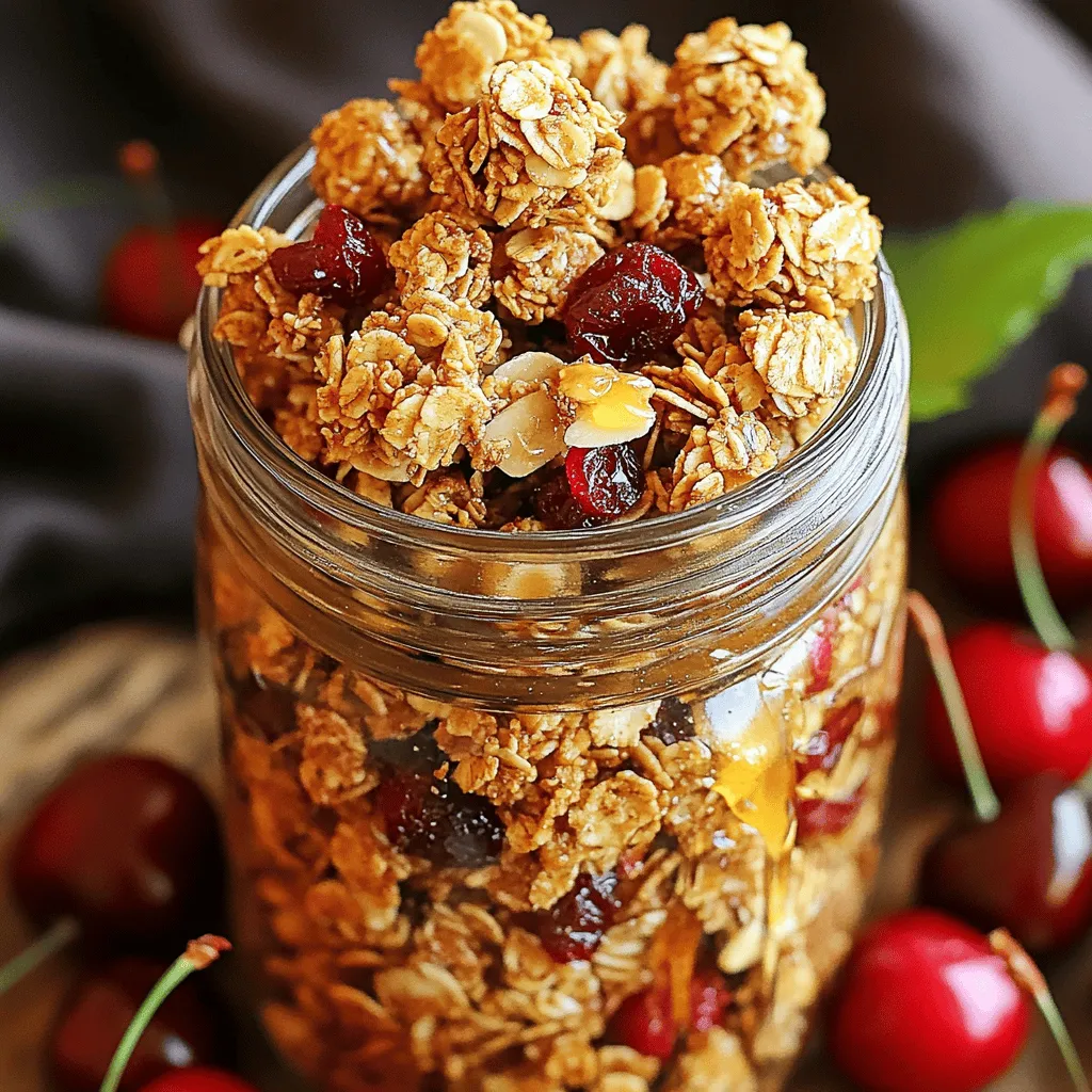 Cherry Almond Granola Clusters Nutritious Snack Idea