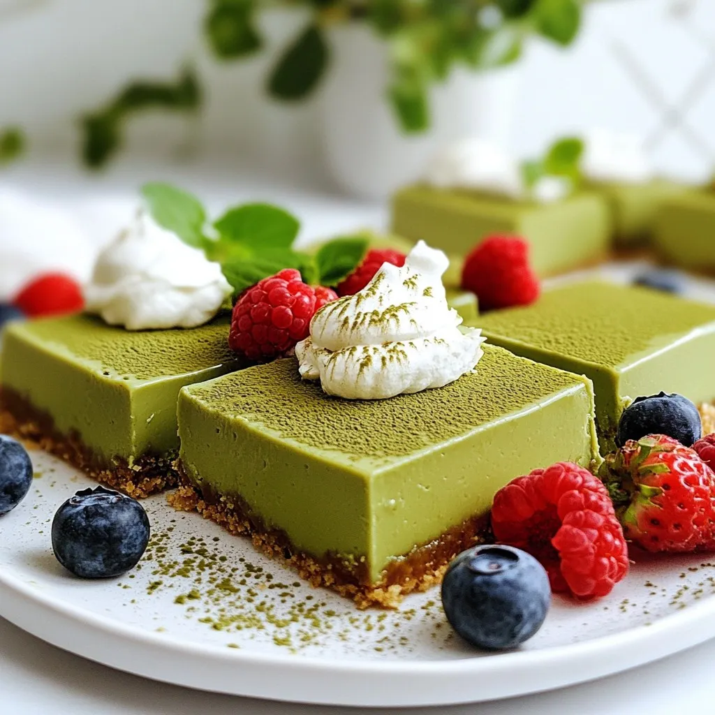 Matcha Cheesecake Squares Decadent and Easy Delight