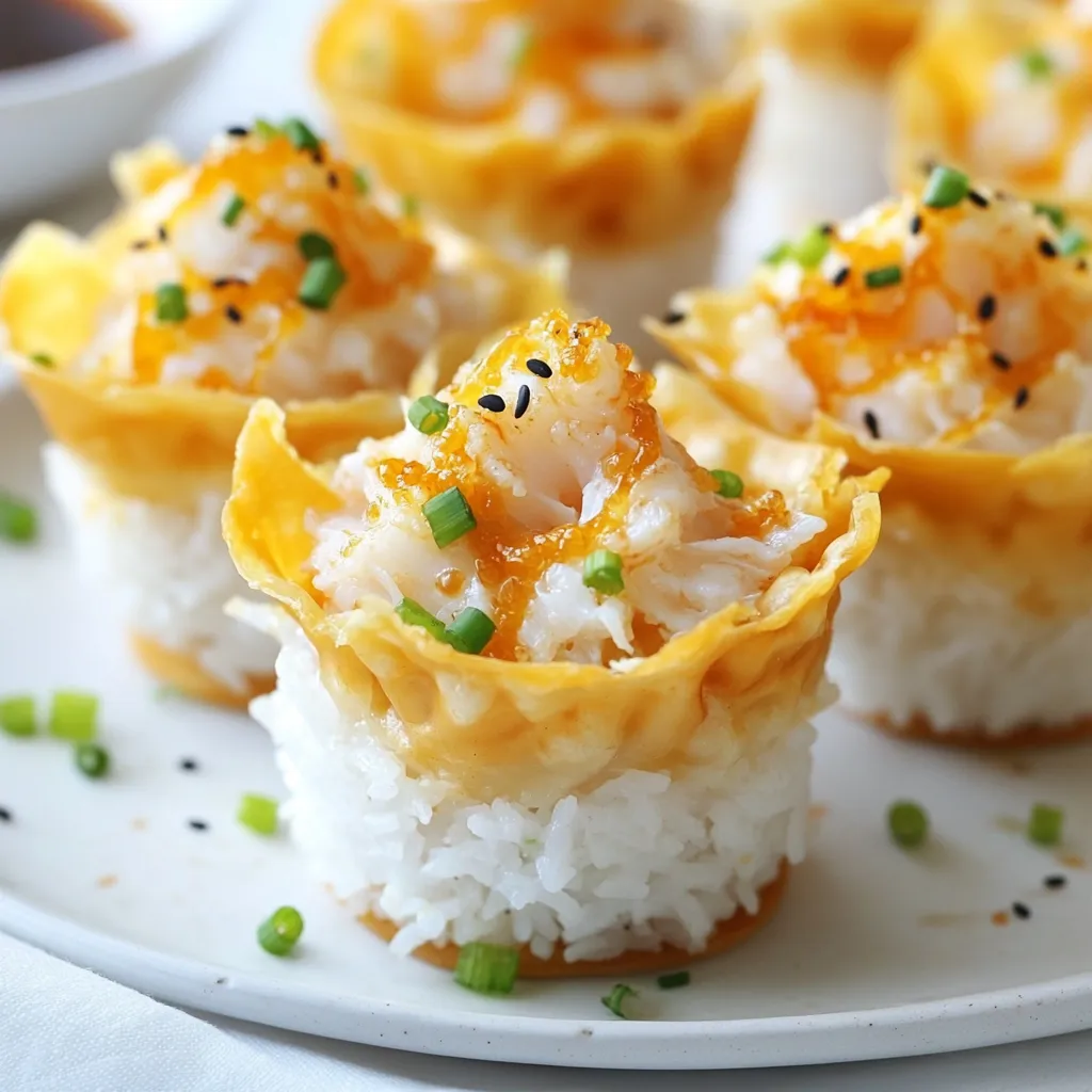 Crab Rangoon Sushi Cups Flavorful and Easy Delight
