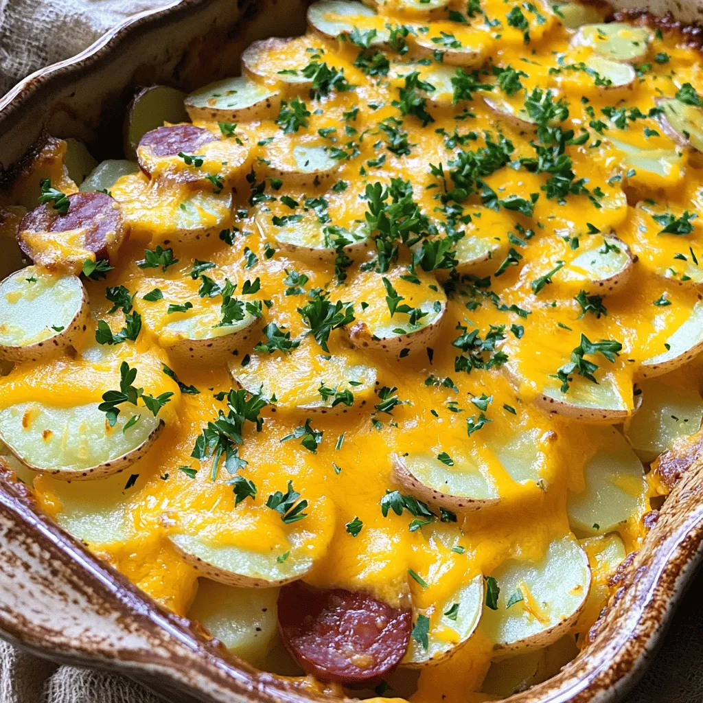 Smoky Kielbasa &#038; Cheesy Potato Casserole Delight