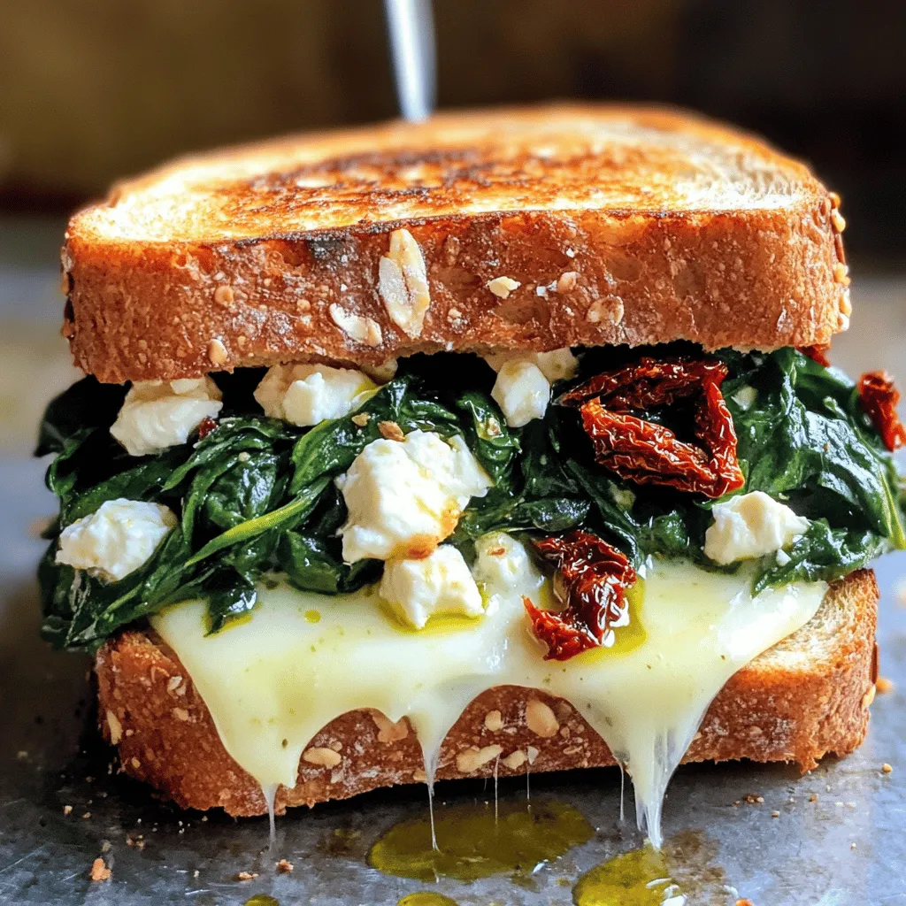 Mediterranean Spinach Grilled Cheese Flavor Boost