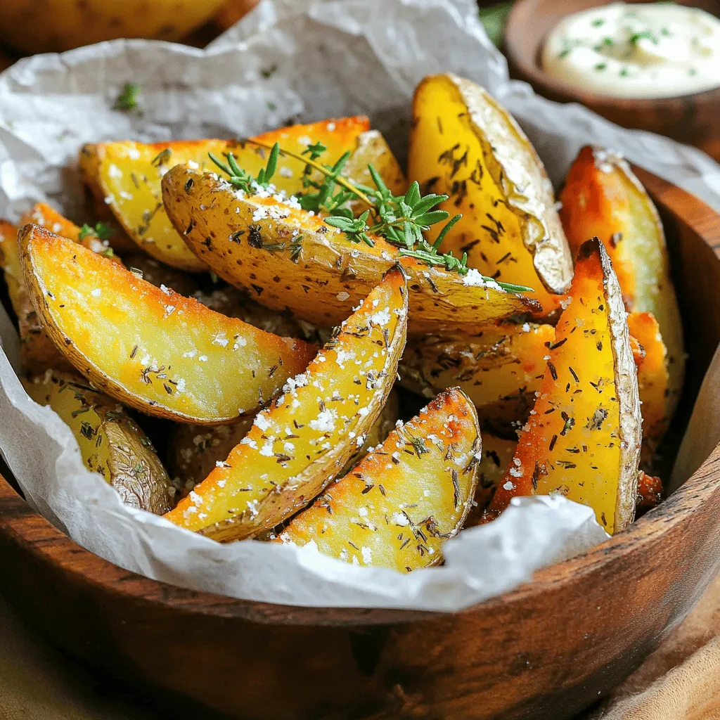 Air Fryer Garlic Herb Potato Wedges Crisp Delight