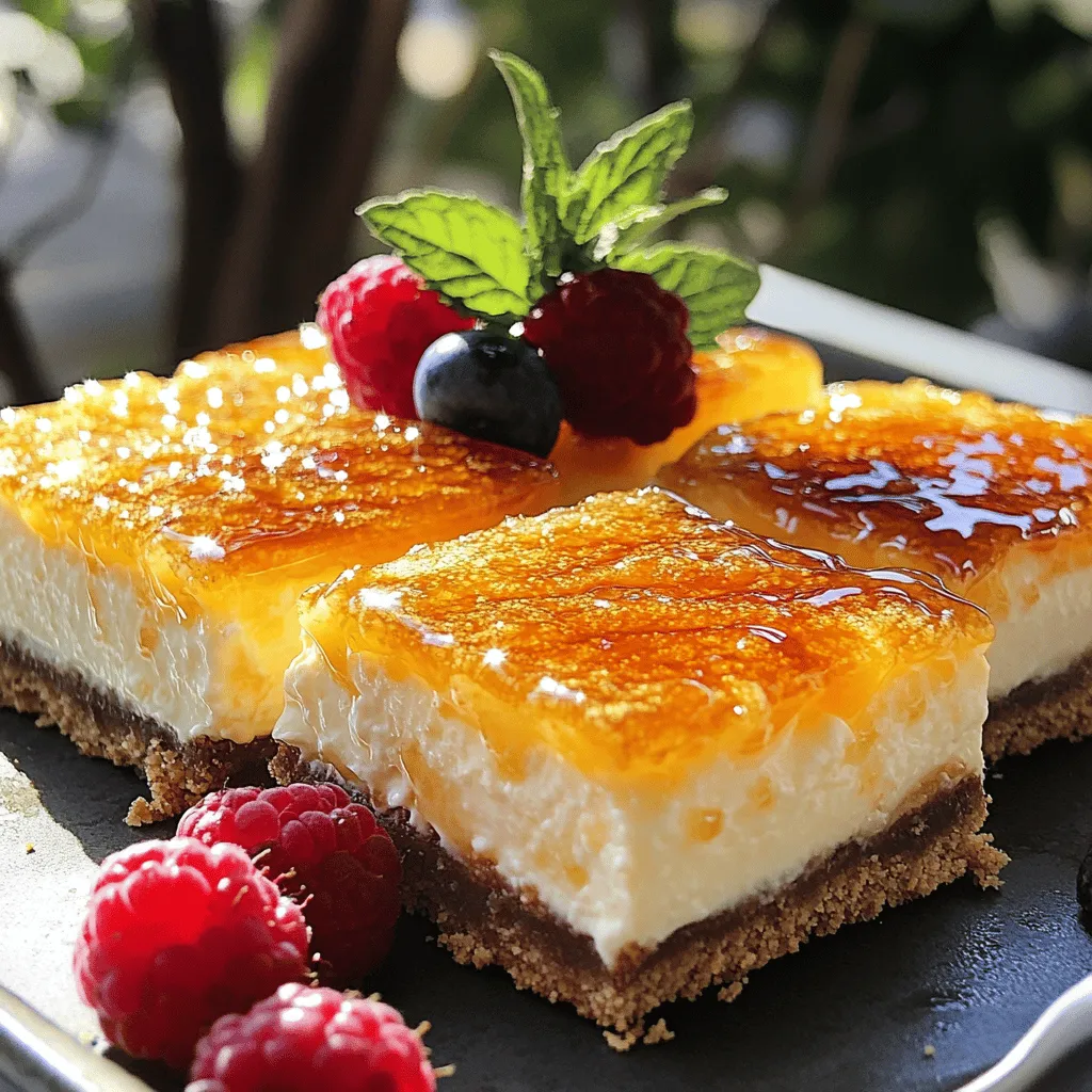 Crème Brûlée Cheesecake Bars Delightfully Decadent Treat