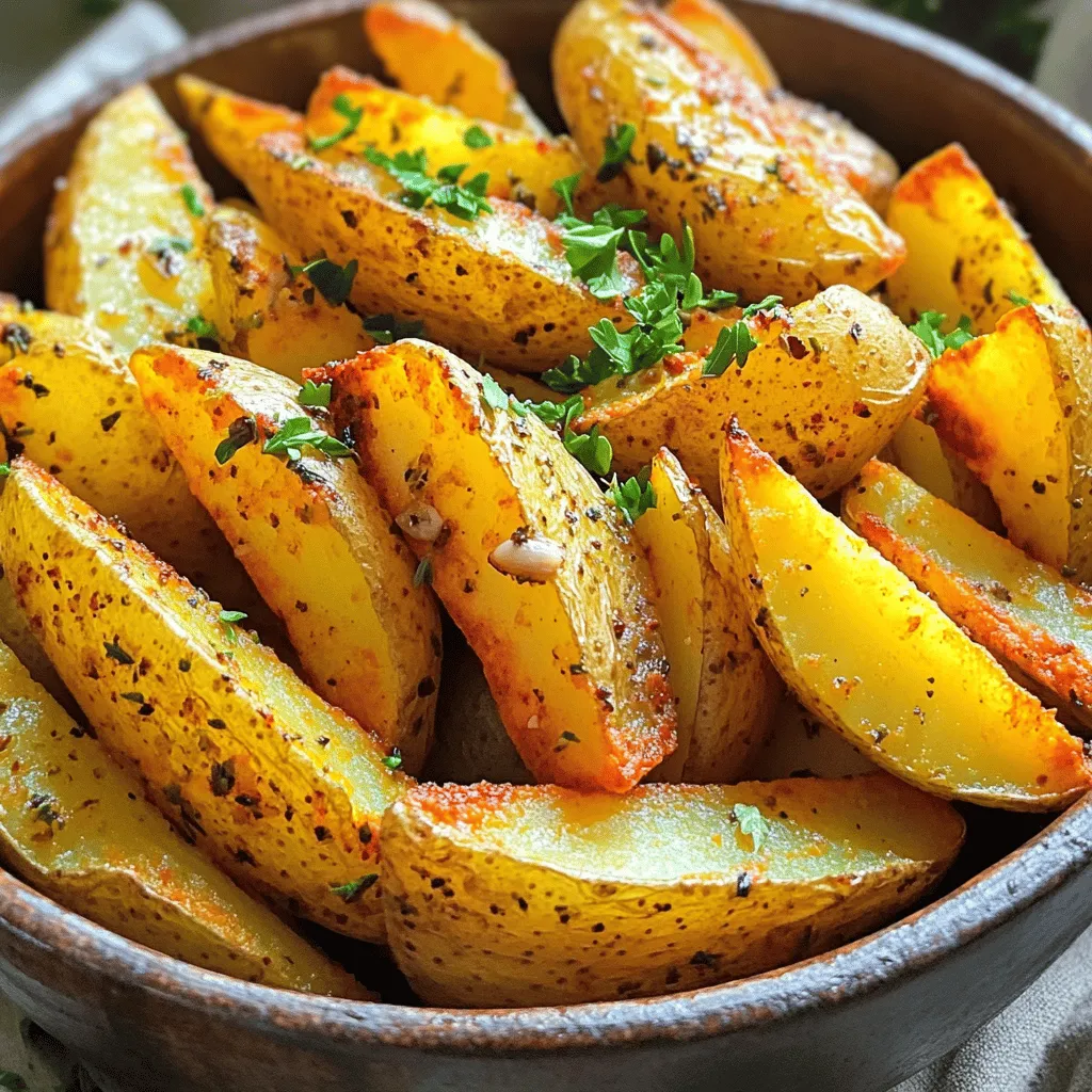 Air Fryer Garlic Herb Potato Wedges Crisp Delight