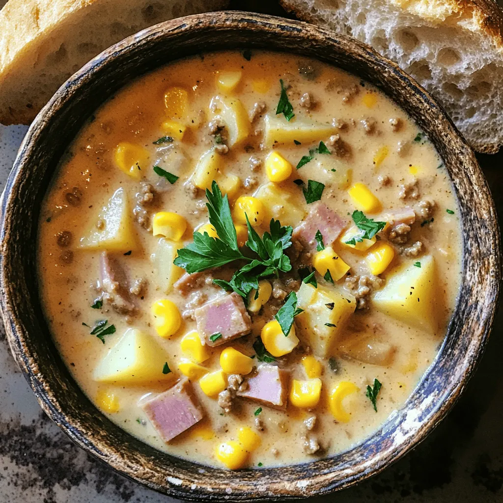 Hearty Beef Ham and Corn Chowder Recipe to Enjoy