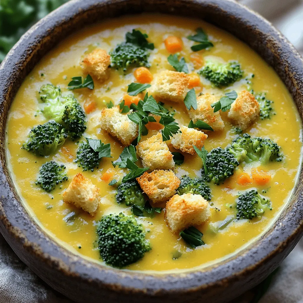 Creamy Broccoli Cheddar Soup Tasty and Cozy Dish