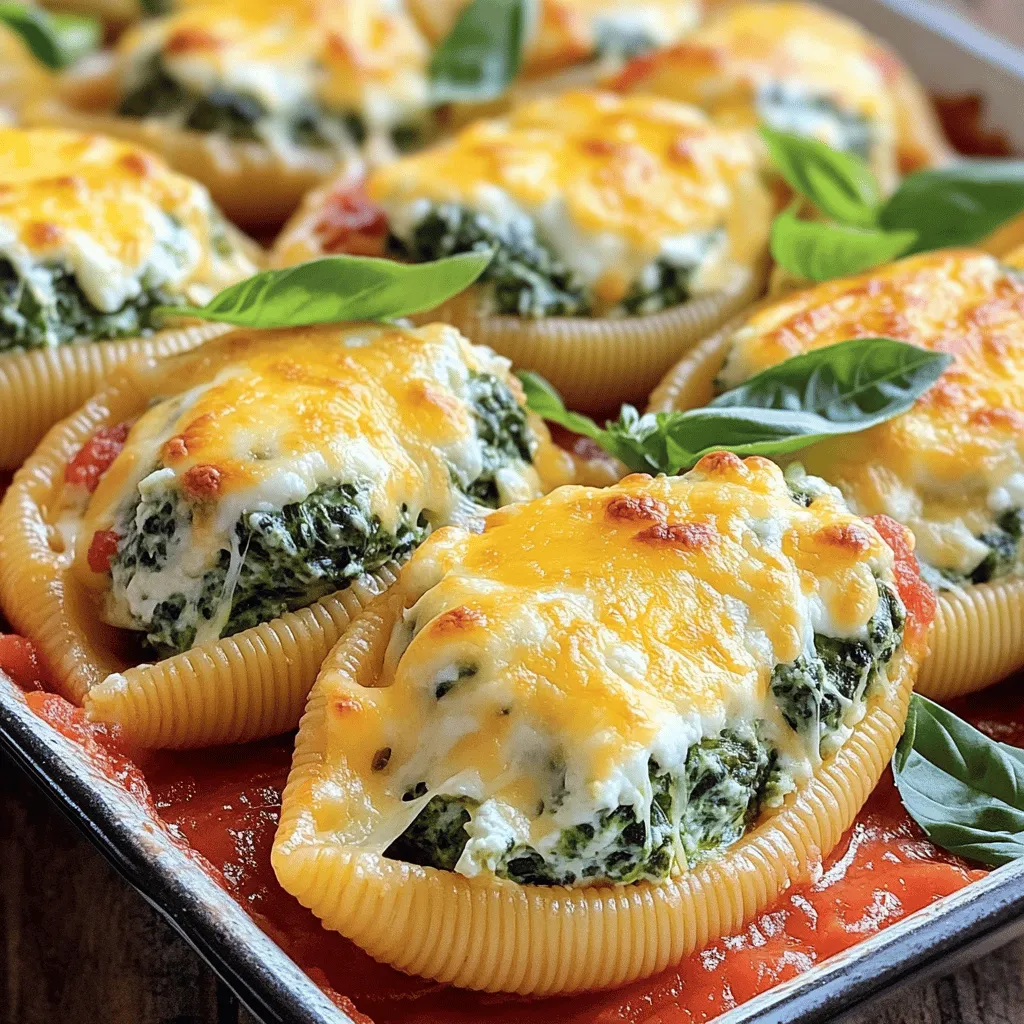 Spinach Ricotta Stuffed Shells Easy Dinner Recipe
