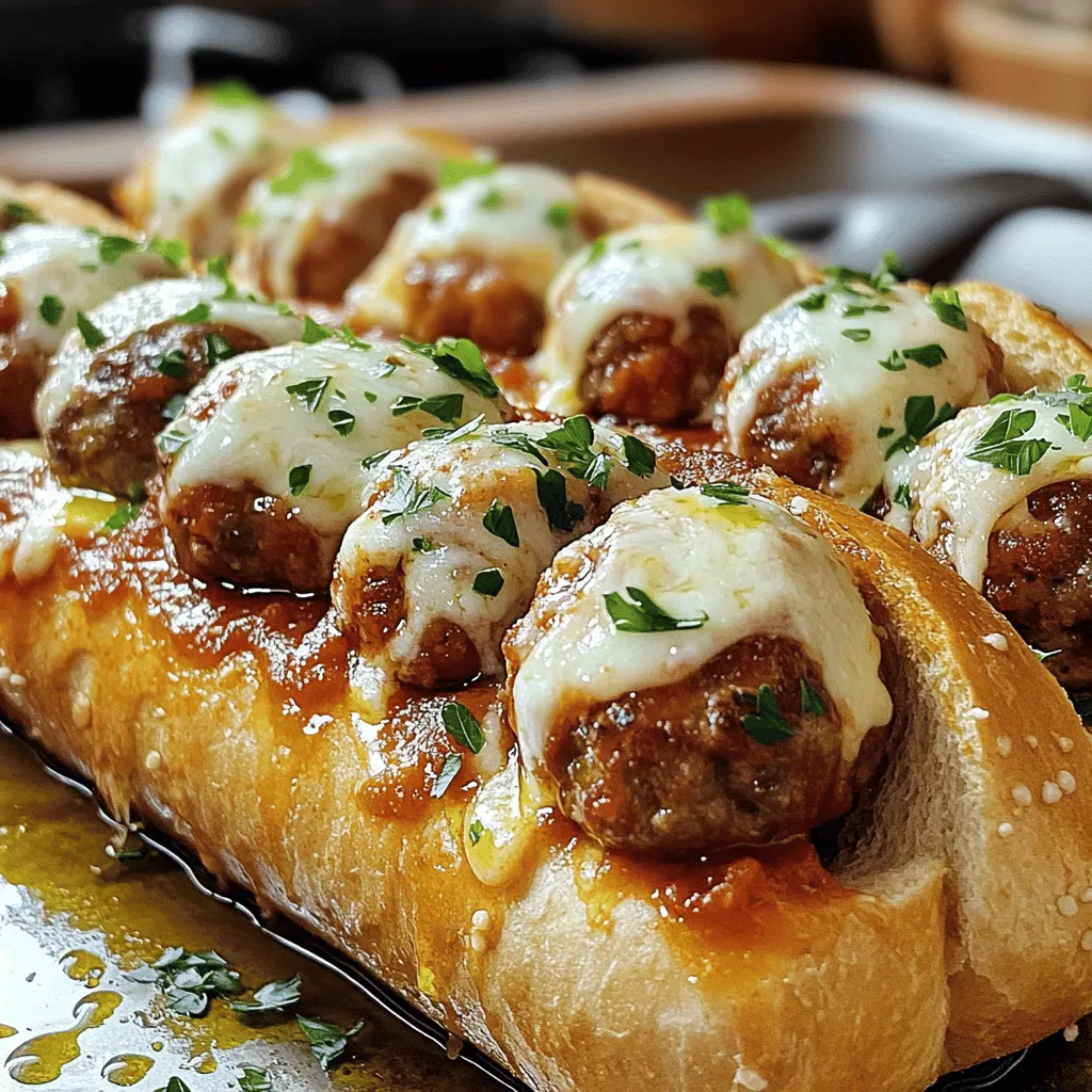 For a great homemade meatball sub, you need quality ingredients. The heart of the dish is the meatballs. The main ingredients for the meatballs are ground beef, breadcrumbs, Parmesan cheese, garlic, and parsley. Mix these ingredients with an egg, salt, pepper, and oregano. This mix gives you tasty meatballs.