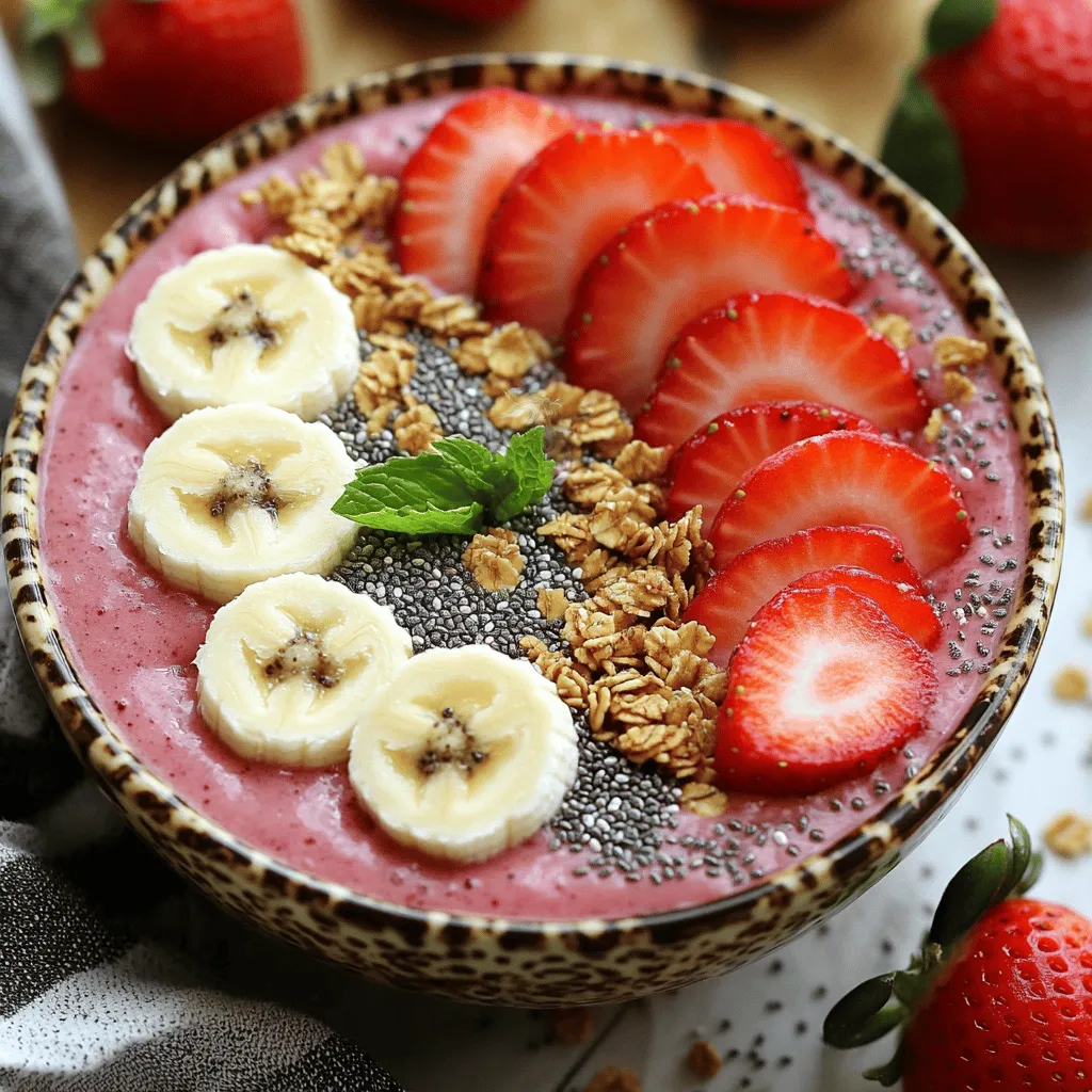Strawberry Banana Smoothie Bowl Simple and Tasty Treat