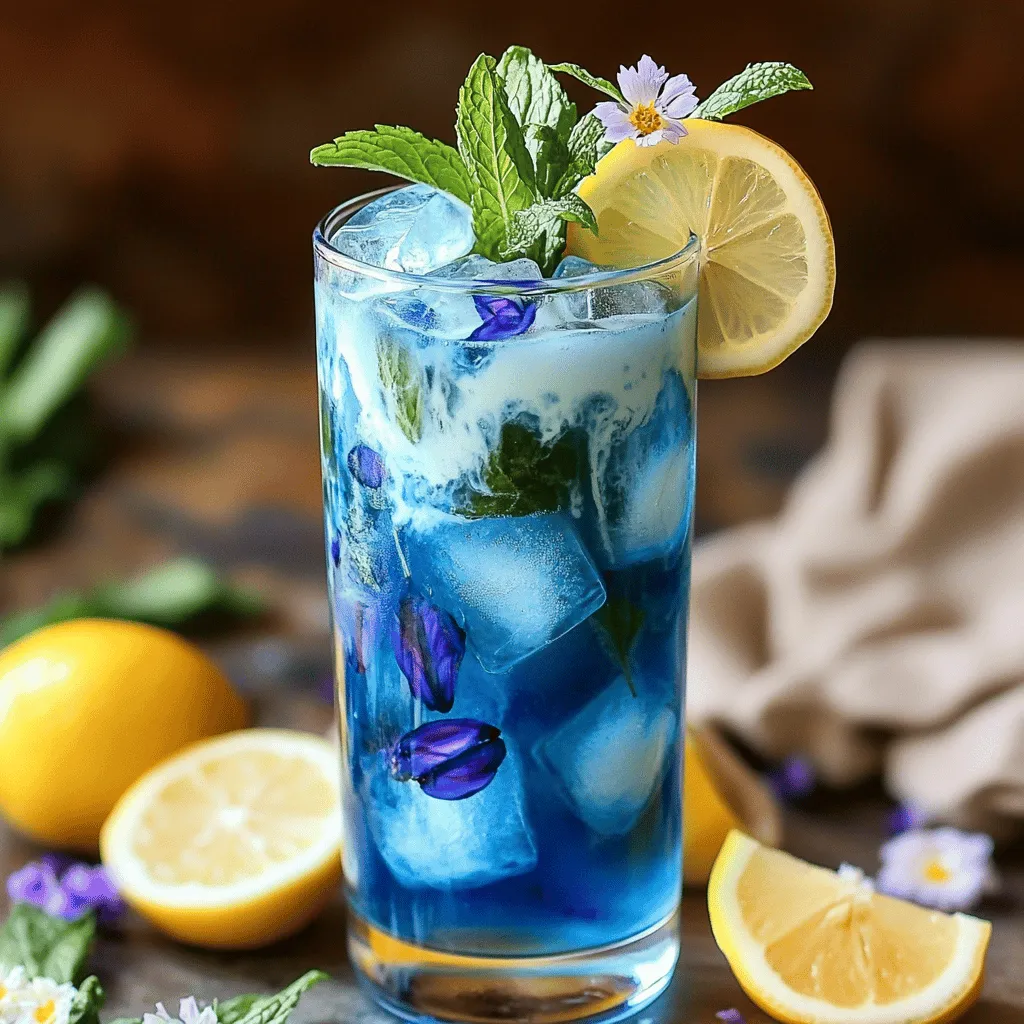 To create a stunning iced butterfly pea flower tea latte, you need a few simple ingredients. Here’s a list to get you started.