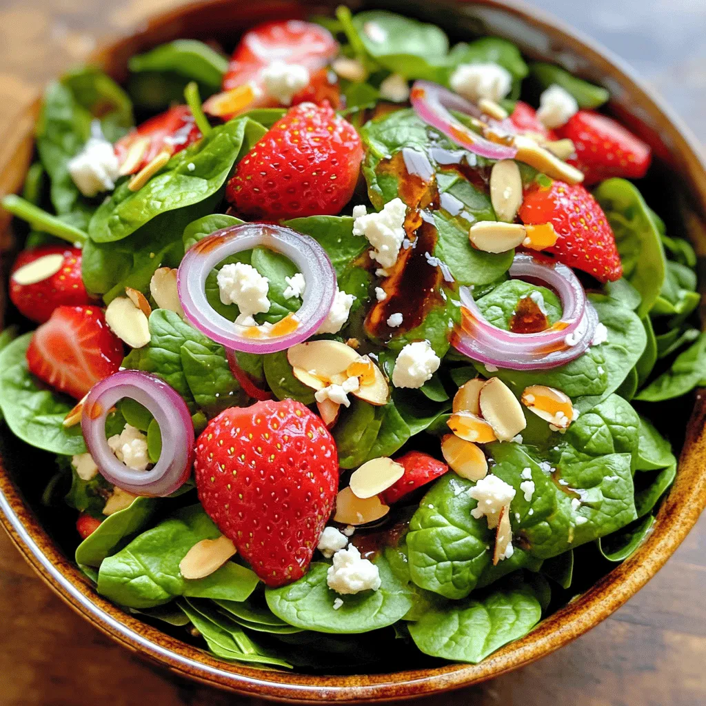 Strawberry Spinach Salad Fresh and Flavorful Treat