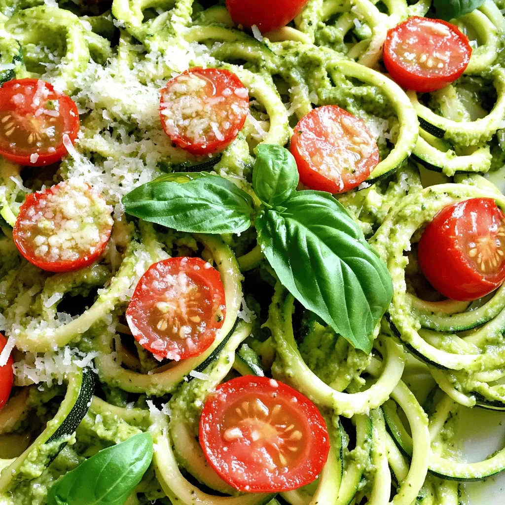 Zucchini Noodles with Pesto Flavorful and Healthy Dish