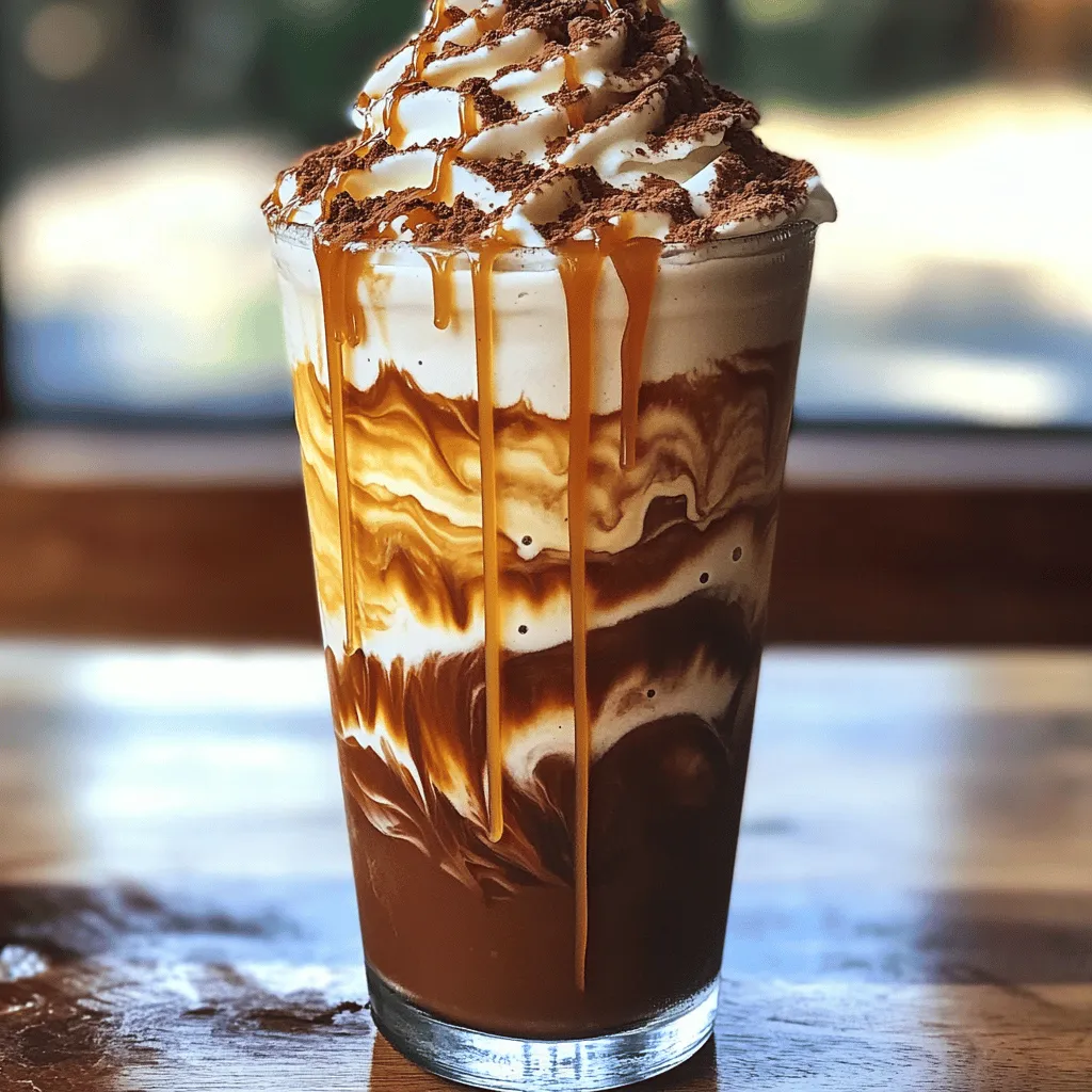 Iced Caramel Mocha Frappe Delightful and Refreshing Drink