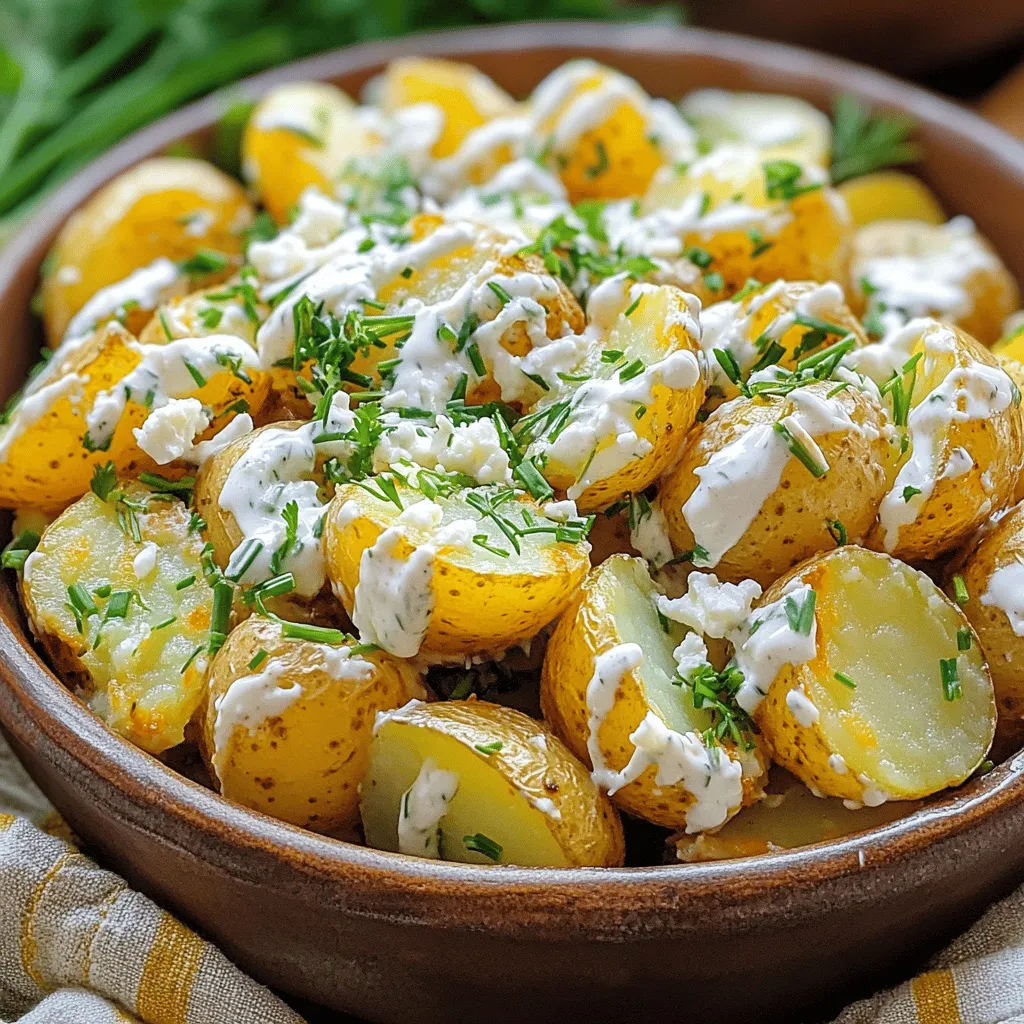 The key to a great crispy herb potato salad lies in its freshness and flavor. You need baby Yukon gold potatoes, which give a creamy texture. These potatoes hold up well when smashed.