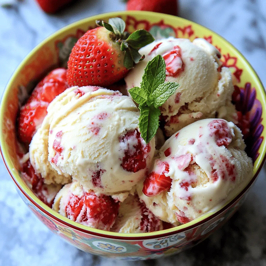 No-Churn Strawberry Ice Cream Creamy and Smooth Treat