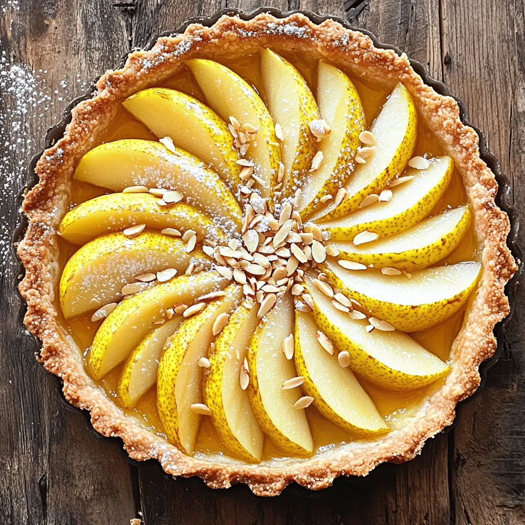 Bakery Style Pear Almond Tart Delightful and Simple Recipe