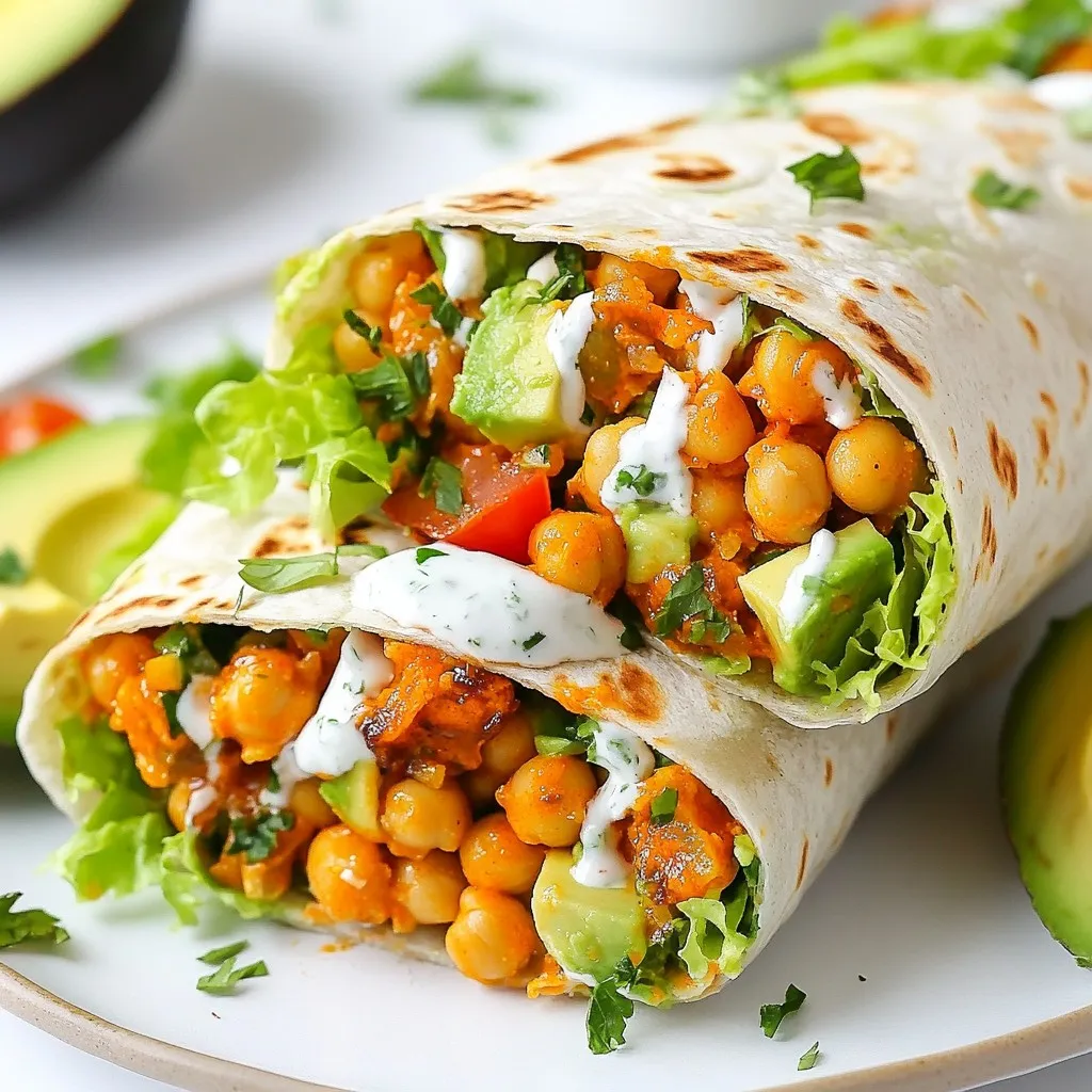 Vegan Buffalo Chickpea Wraps Flavorful and Easy Meal
