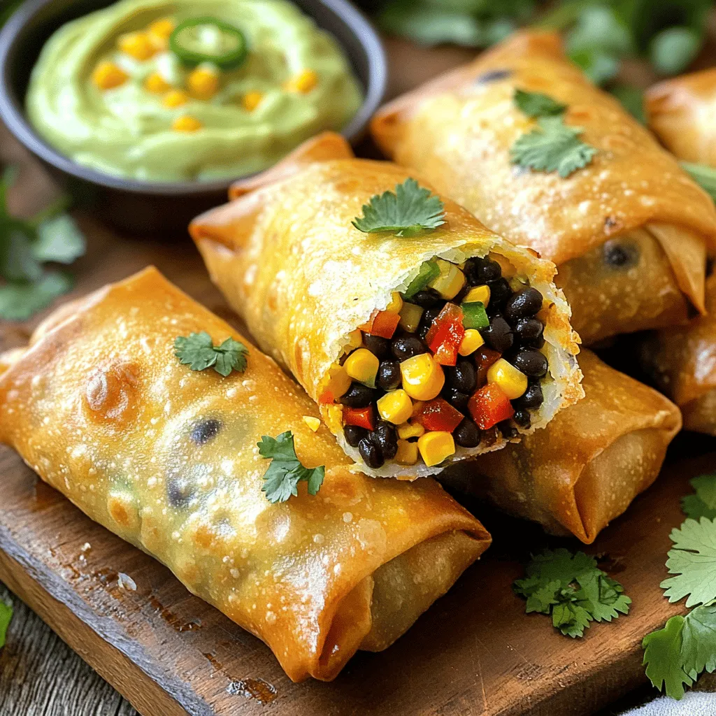 Air fryer Southwest egg rolls are a fun snack. They combine flavors from the Southwest region. You get black beans, corn, peppers, and spices all wrapped in a tortilla. They are crispy on the outside and tasty on the inside.