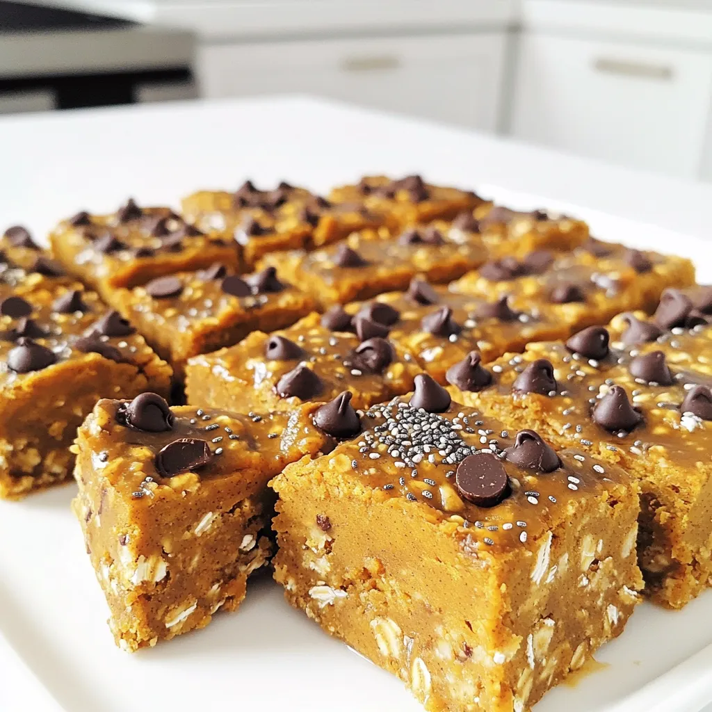 Pumpkin Oatmeal Chocolate Bars Quick and Easy Recipe
