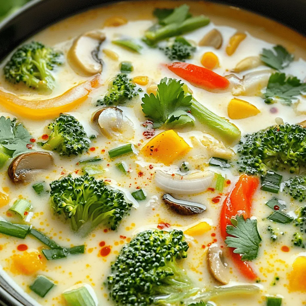 Thai Coconut Soup Flavorful and Easy Recipe