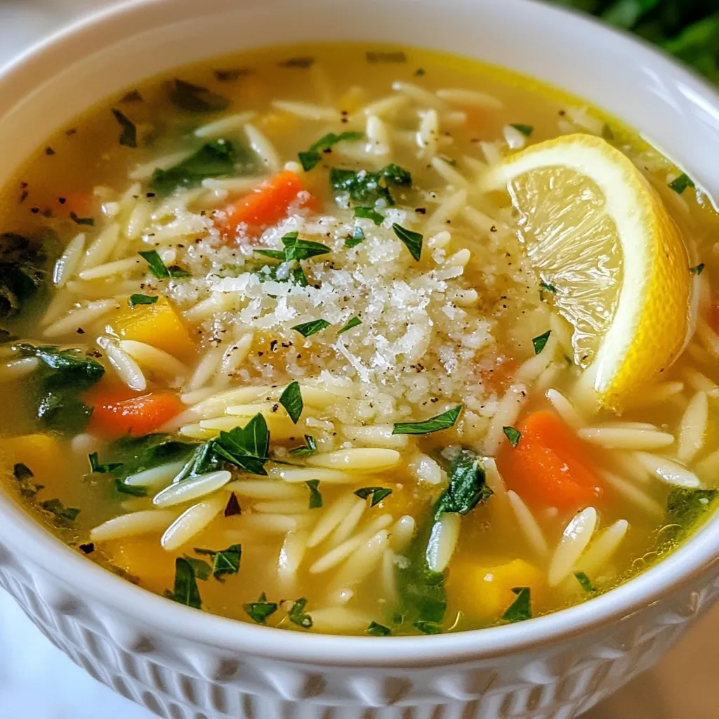 One Pot Lemon Orzo Soup Quick and Flavorful Delight