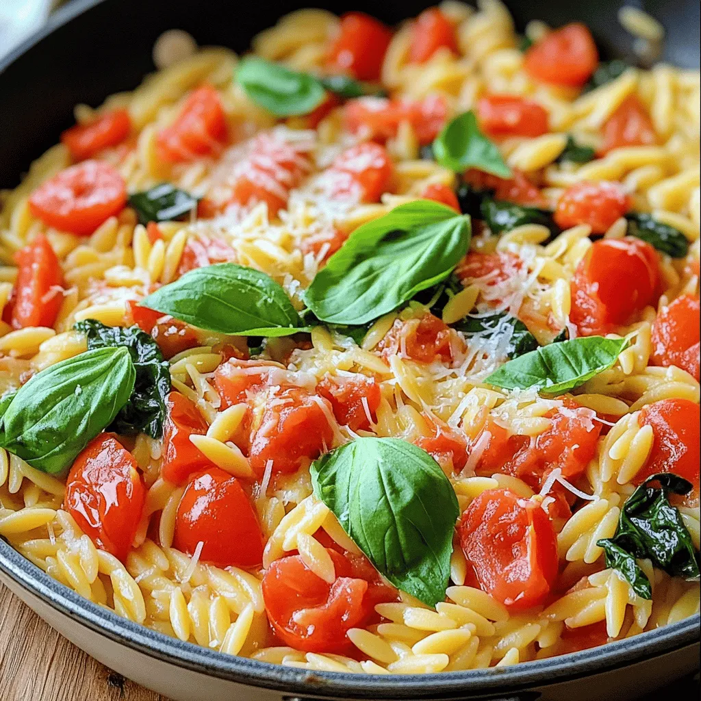 Tomato Parmesan Orzo Skillet Savory and Simple Meal