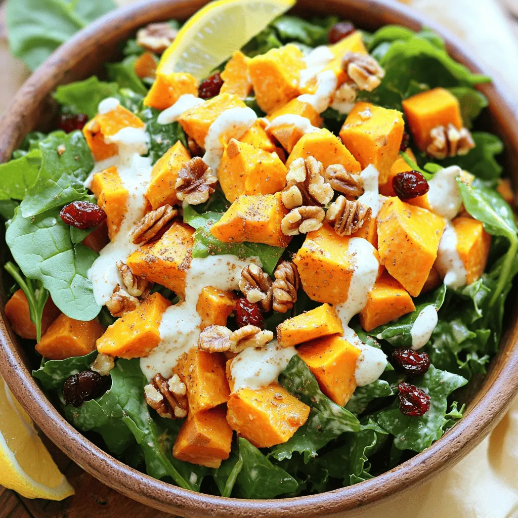 Creamy Sweet Potato Salad Recipe with Leafy Greens