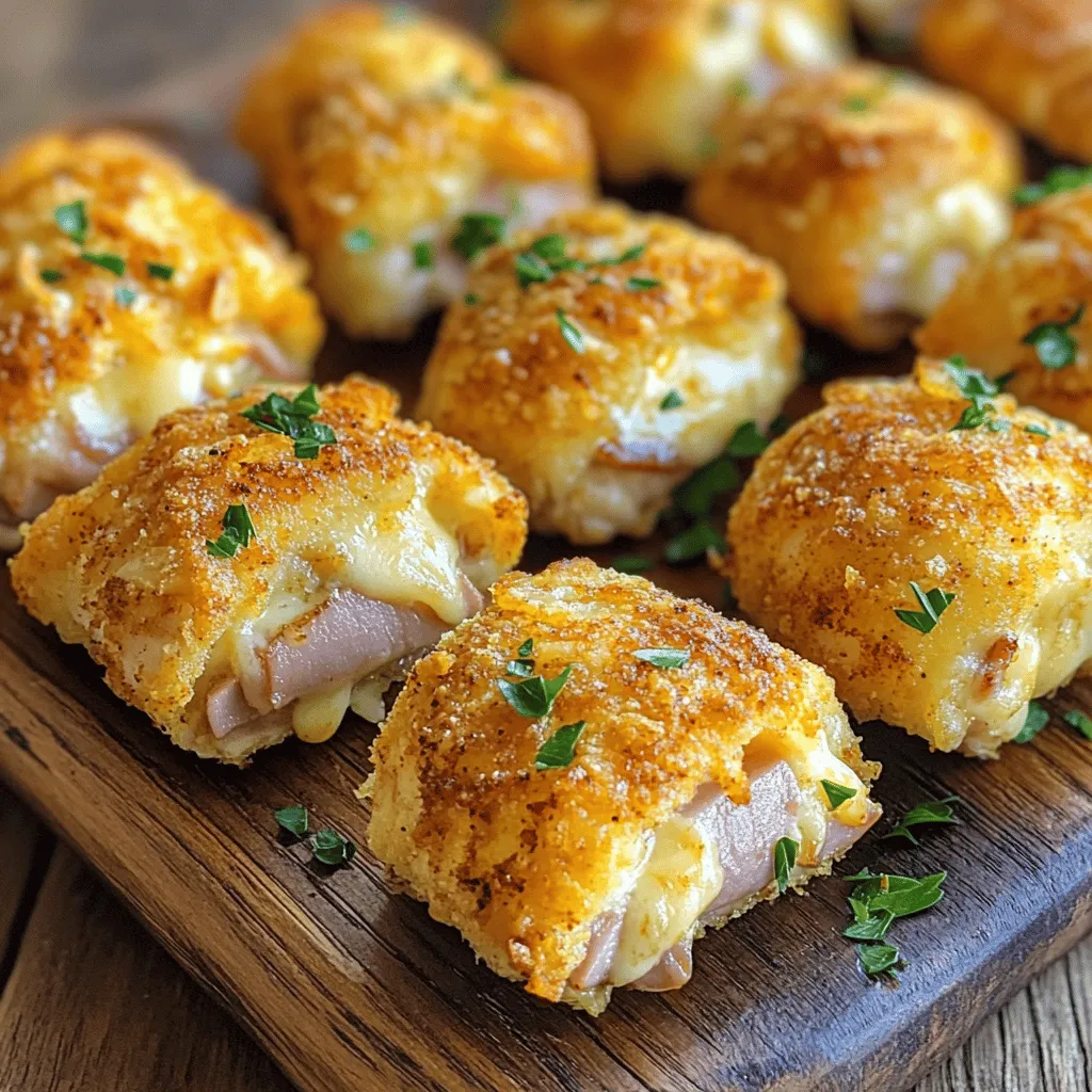 Chicken Cordon Bleu Bites Tasty and Easy Appetizer