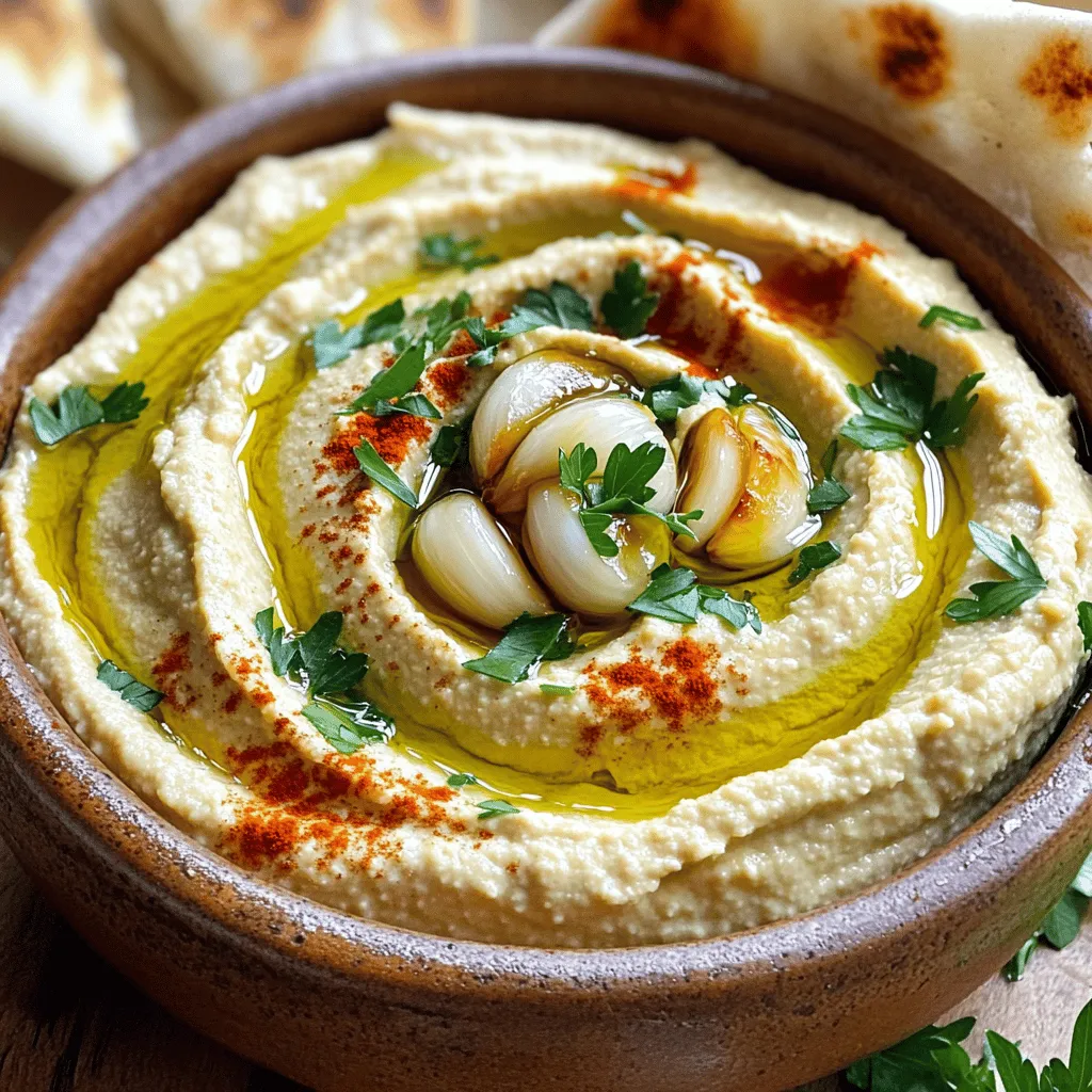 Creamy Roasted Garlic Hummus Luscious Flavor Boost