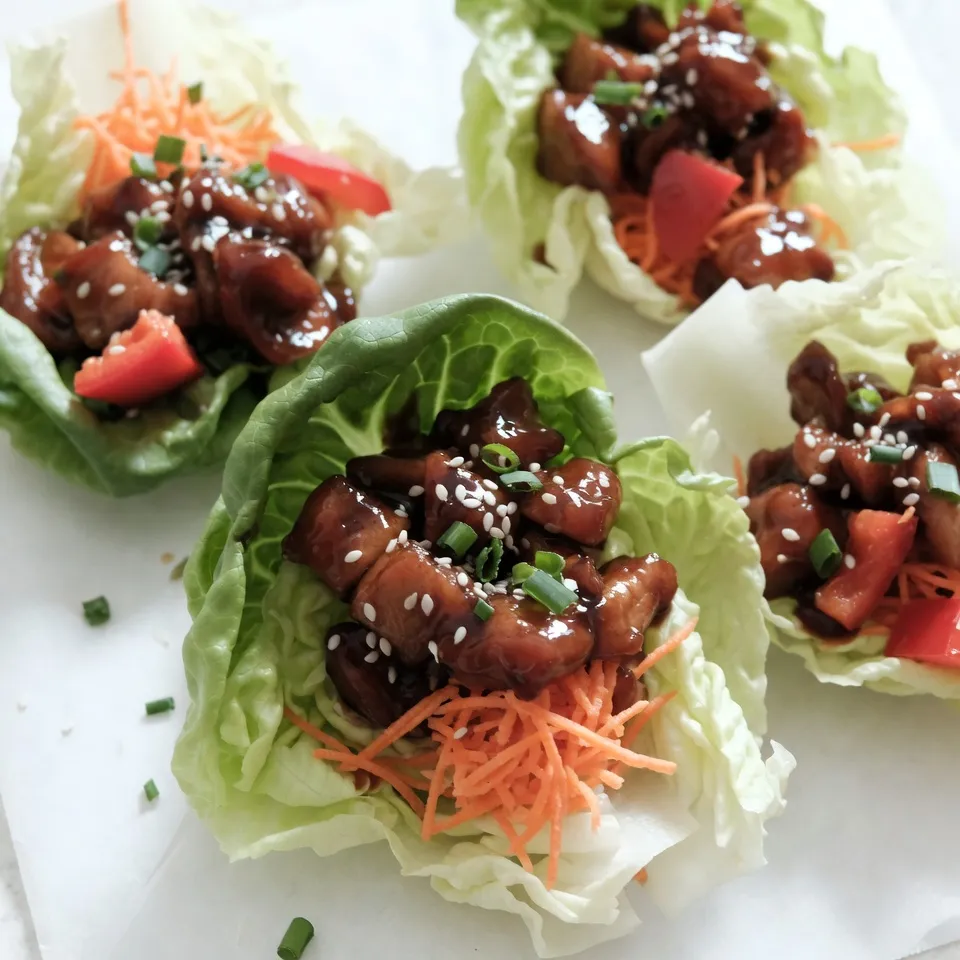 Teriyaki Chicken Lettuce Cups Flavorful Fresh Dish