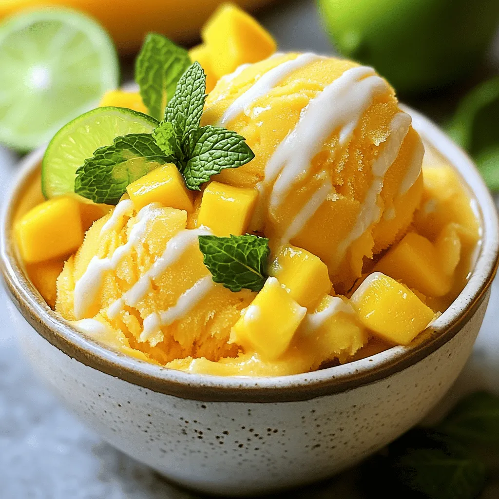 Mango Sorbet Delightful Summer Treat Recipe