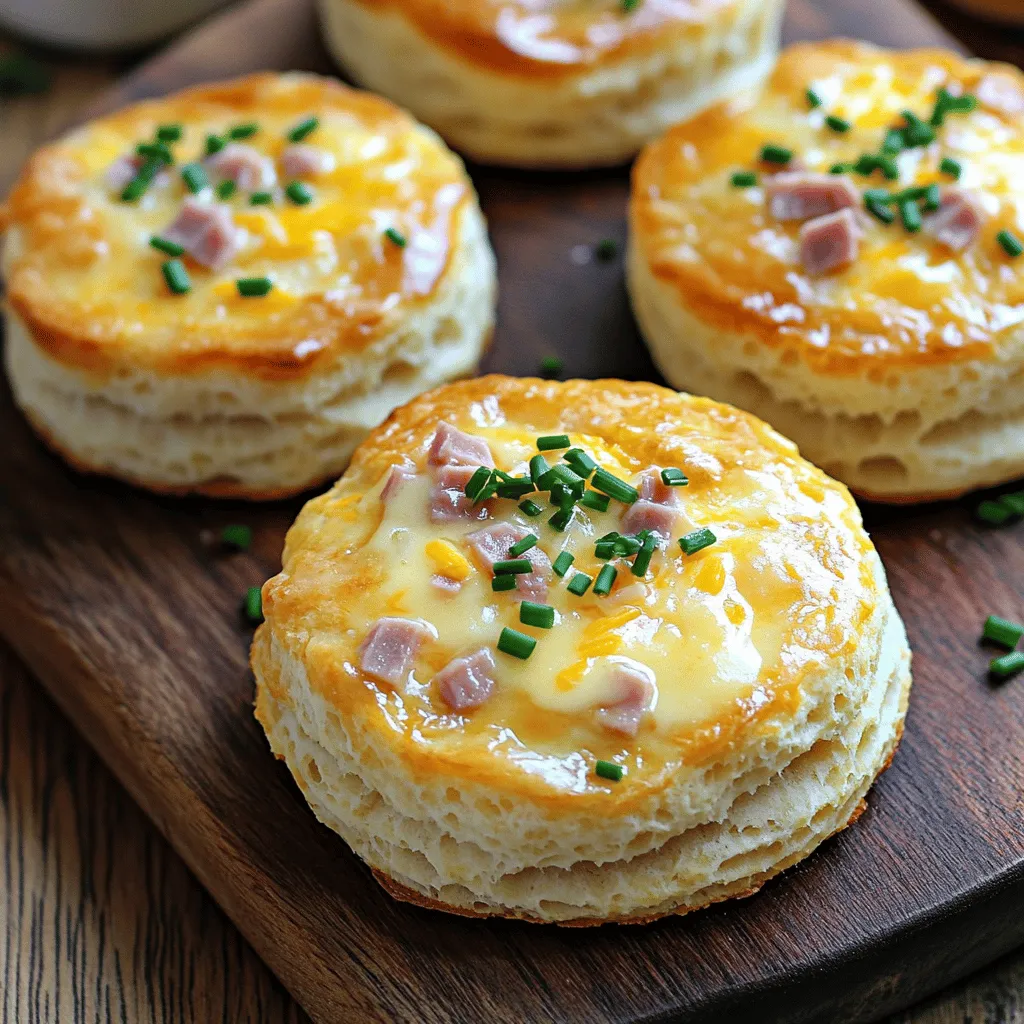 Ham and Cheese Butter Swim Biscuits Simple Treat Recipe