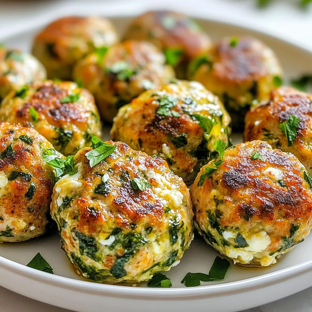 Spinach Feta Turkey Meatballs Flavorful and Easy Recipe
